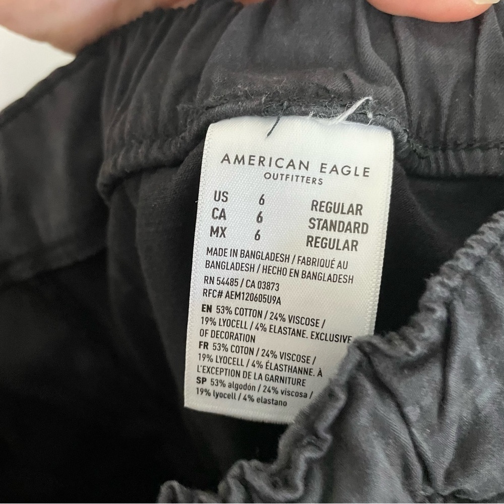 [American Eagle] Black Elastic Drawstring Waist S… - image 5